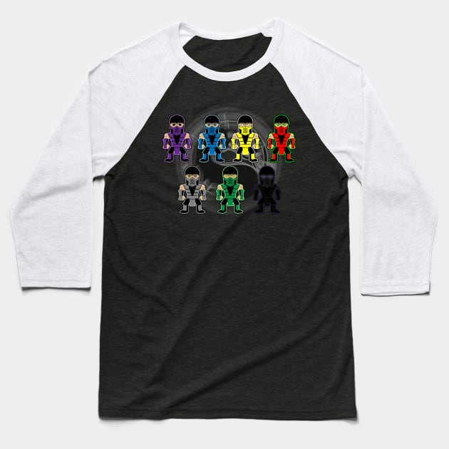 MK NINJAS Baseball T-Shirt by jemarone